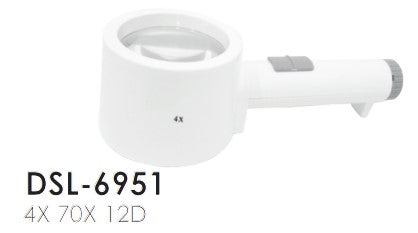 LUPA DE SOPORTE CON ILUMINACIÓN 4X 70X 12D-DSL-6951