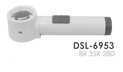 LUPA DE SOPORTE CON ILUMINACIÓN 8X 35X 28D-DSL-6953