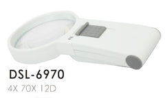 LUPA DE BOLSILLO CON ILUMUNACIÓN LED 4X 70X 12D-DSL6970